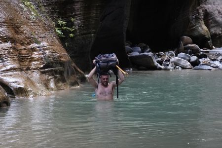 Tady jsme v Zion Narrows skončili.
